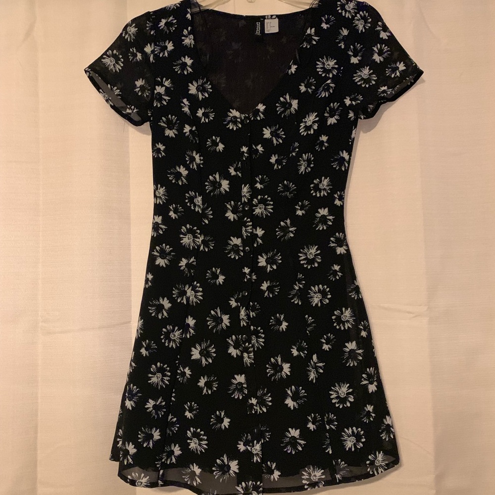 Button Front Skater Dress
